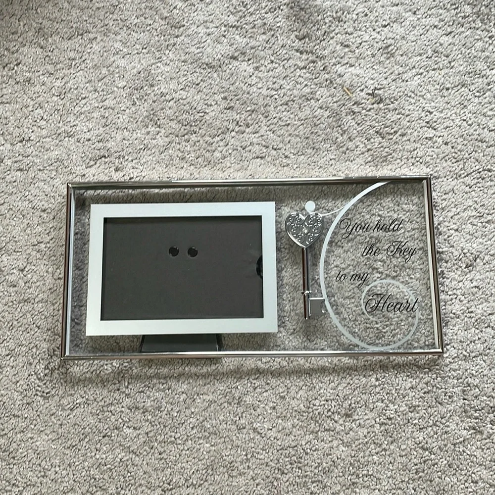 Burnes Of Boston “You Hold The Key To My Heart” 4x6 Landscape Glass Photo Frame